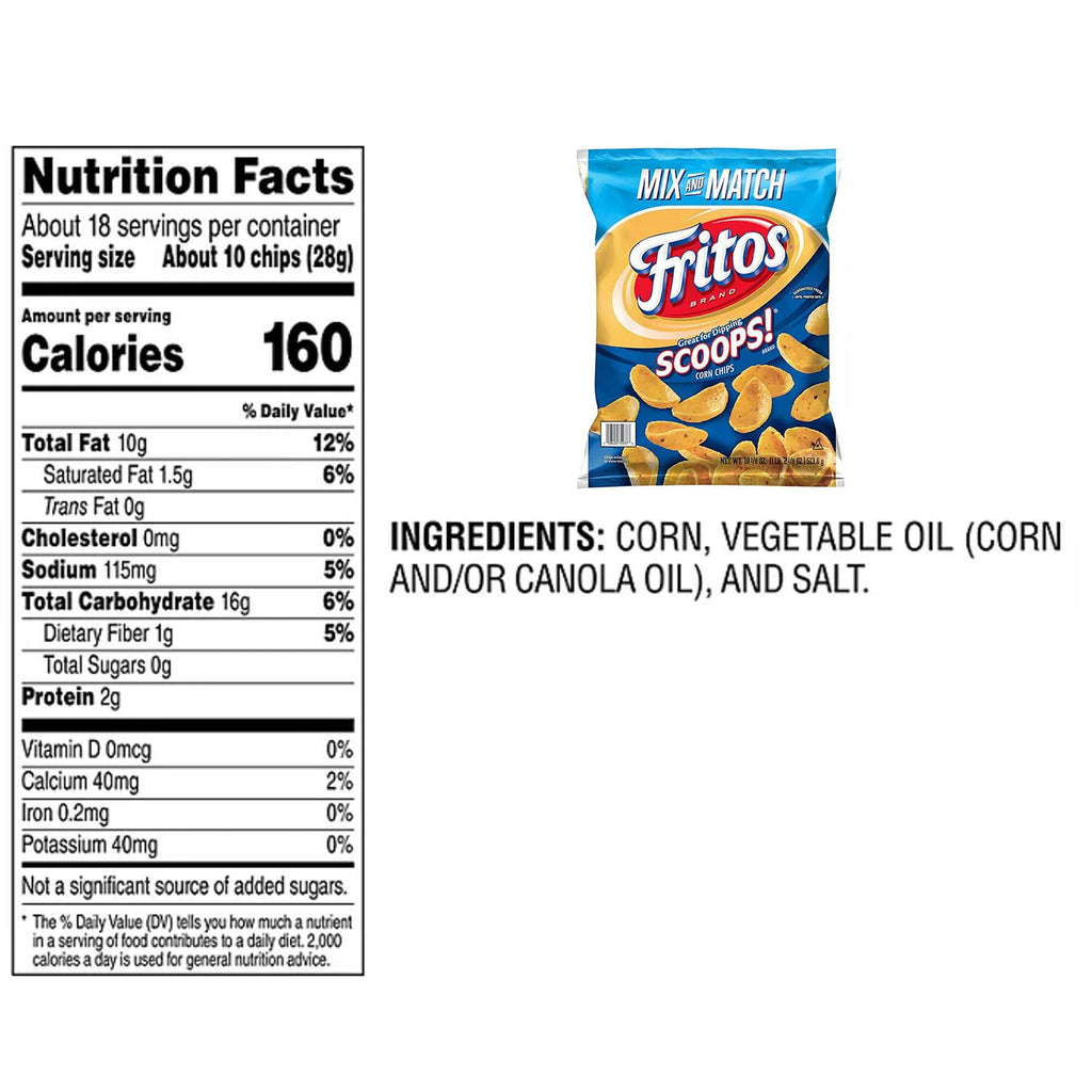 Fritos Scoops Corn Snacks, 18.125 oz, Buy Fritos Scoops Party Size
