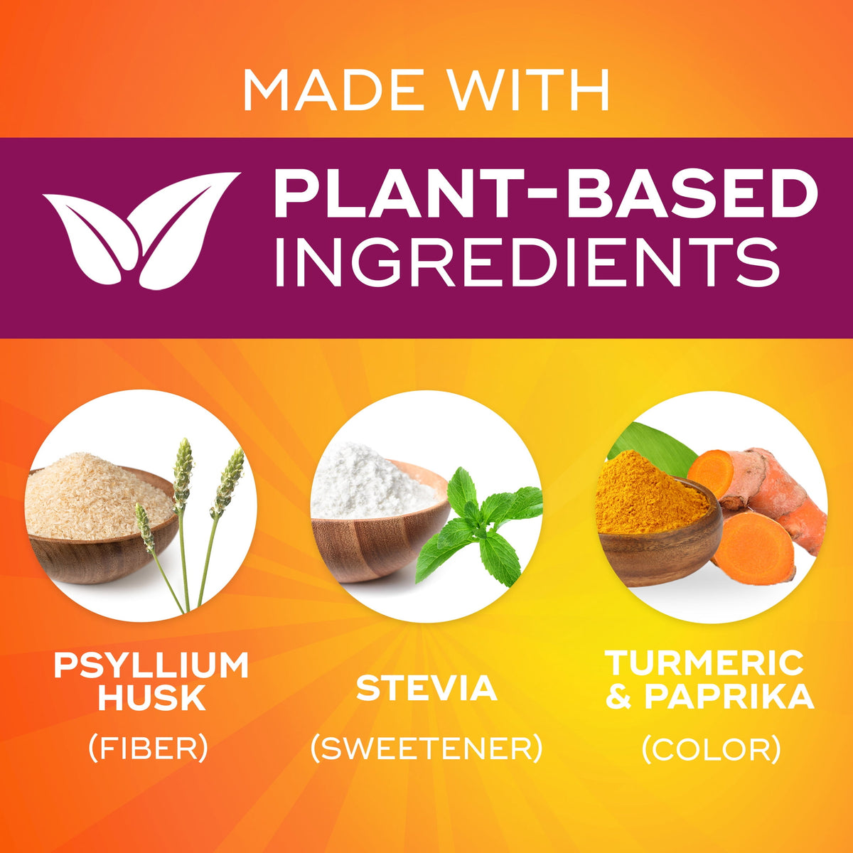 Metamucil Premium Blend Fiber, Sugar-Free with Stevia, Orange, GLP-1 Friendly Fiber>, 114tsp