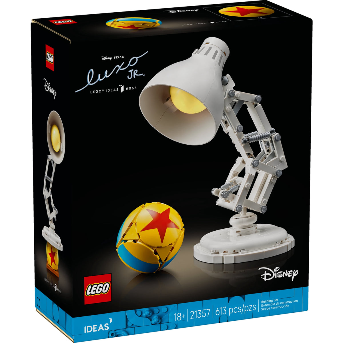 LEGO Ideas Disney Pixar Luxo Jr. Building Set for Adults 21357, Brick-Built Lamp Desk Decor, Ages 18+