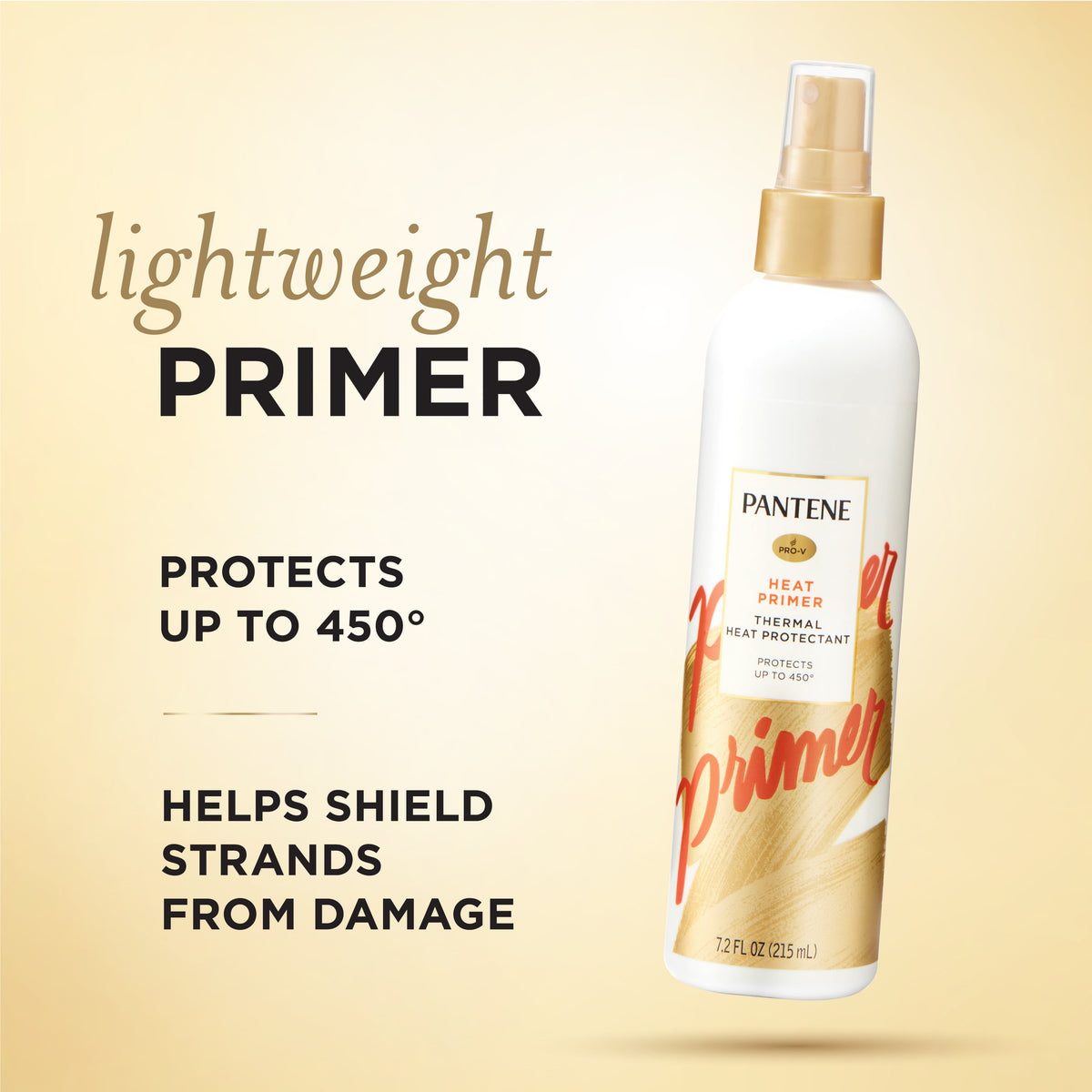 Pantene Heat Primer Thermal Heat Protectant, Protects Up to 450 Degrees, 7.2 oz