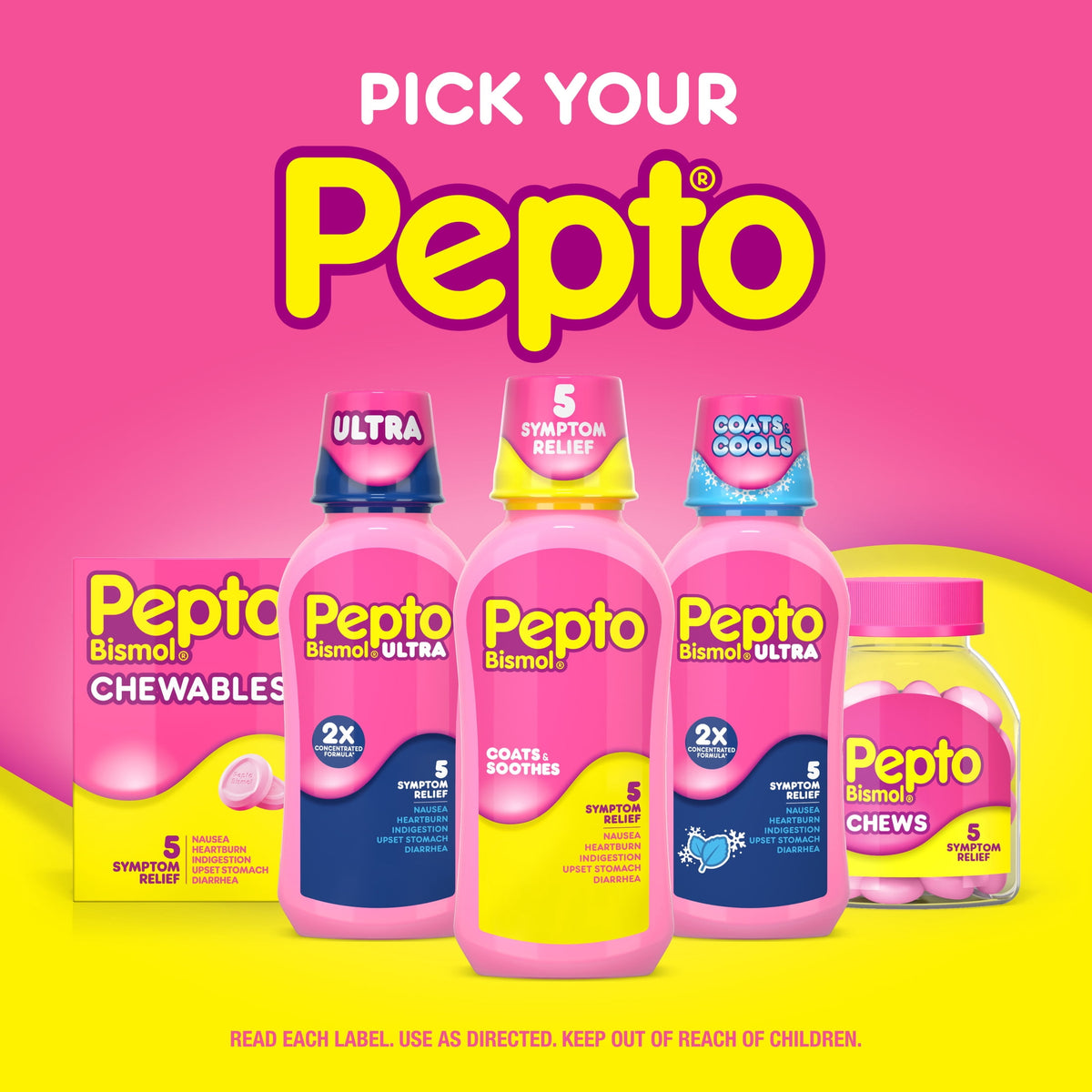 Pepto Bismol Liquid, Upset Stomach Relief, Stomach Relief, Anti-Diarrheal, 16 Fl oz