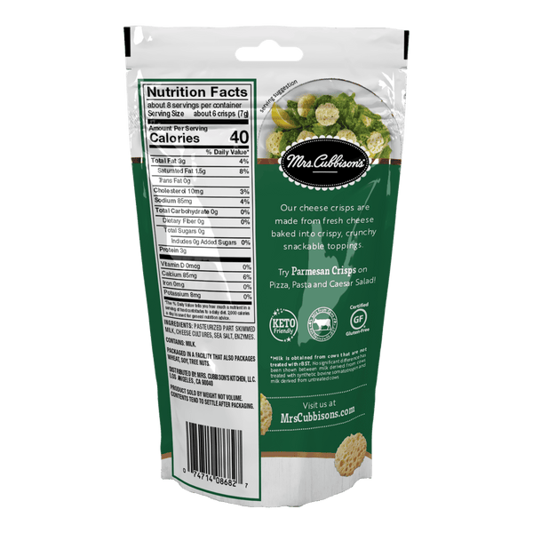 Mrs. Cubbison's Parmesan Cheese Crisps for Salad Toppings and Snacking, 1.98 oz