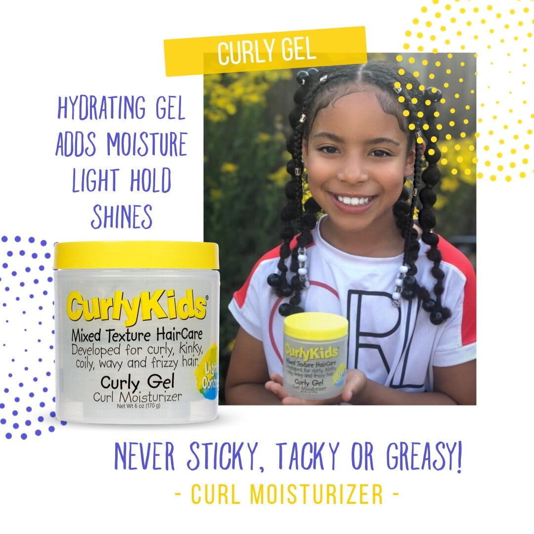 Curly Kids Mixed Hair Care Curl Moisturizing Jar Hair Styling Gel, 6 oz, Children
