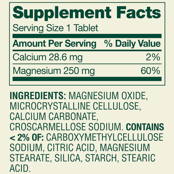Spring Valley Magnesium Dietary Supplement Tablets for Bone and Muscle Health, 250 mg, 250 Count