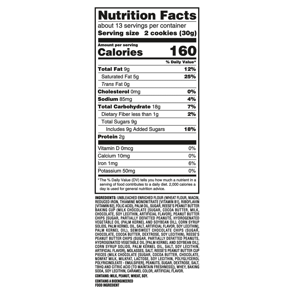 CHIPS AHOY! Reese’s Peanut Butter Cup Chocolate Chip Cookies, Family Size, 14.25 oz