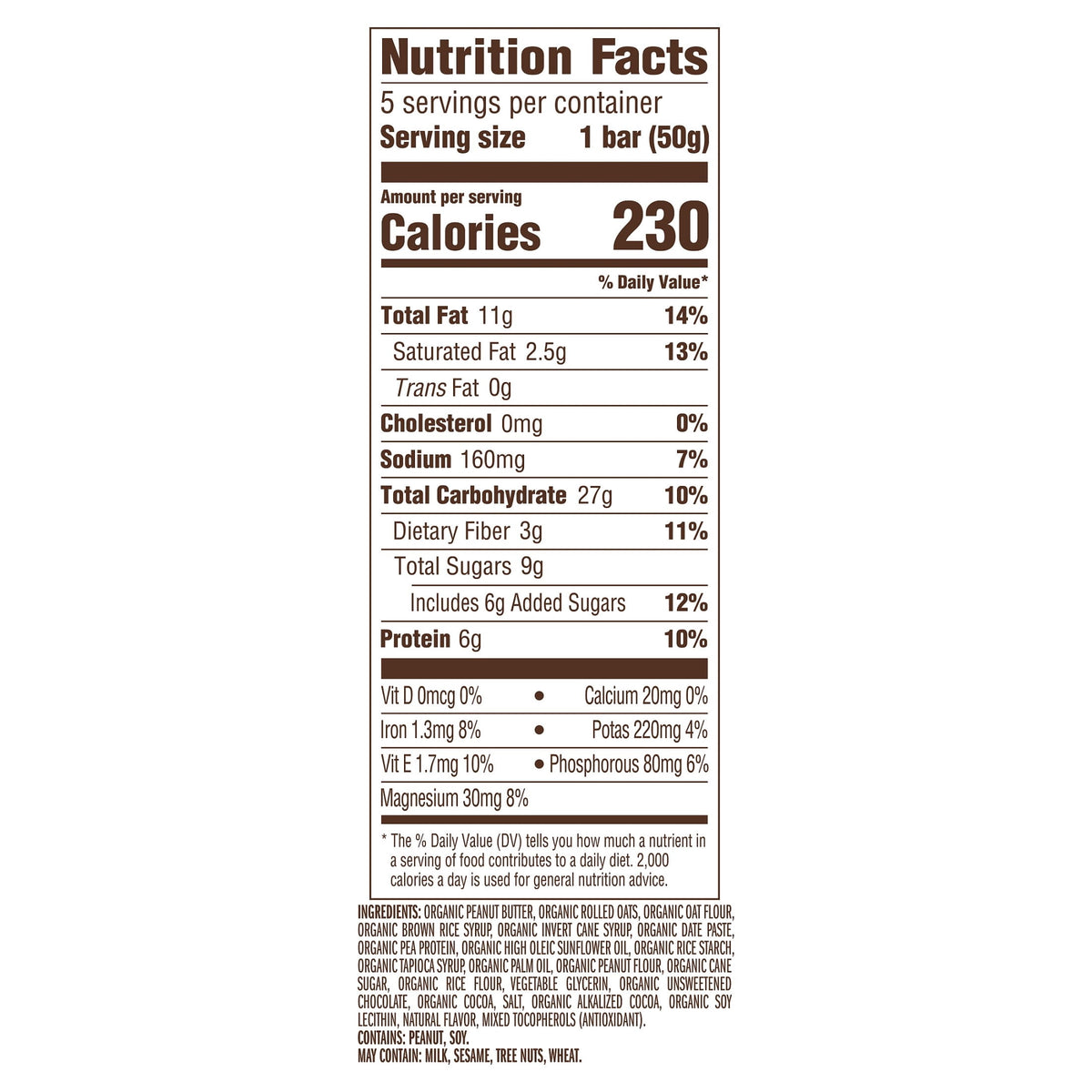 CLIF Nut Butter Bar Chocolate Peanut Butter Filled Energy Bars, Organic Snack Bars, 5ct
