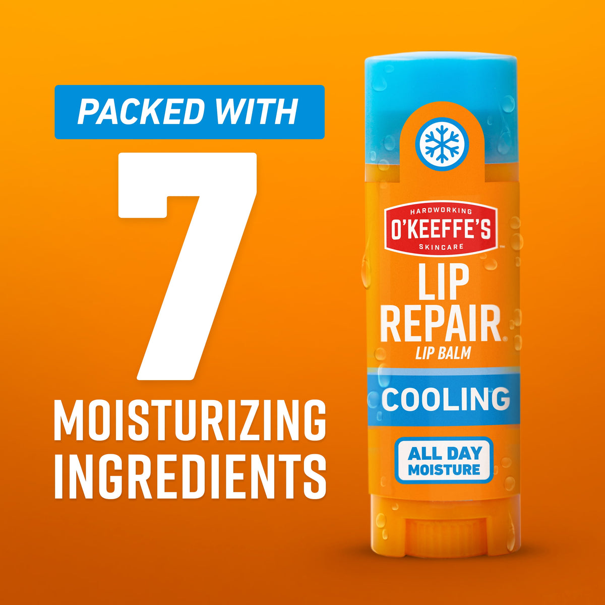 O'Keeffe's Cooling, Moisturizing & Long-Lasting Lip Repair, Clear Matte Lip Balm, 0.15oz Each, 2 Pack