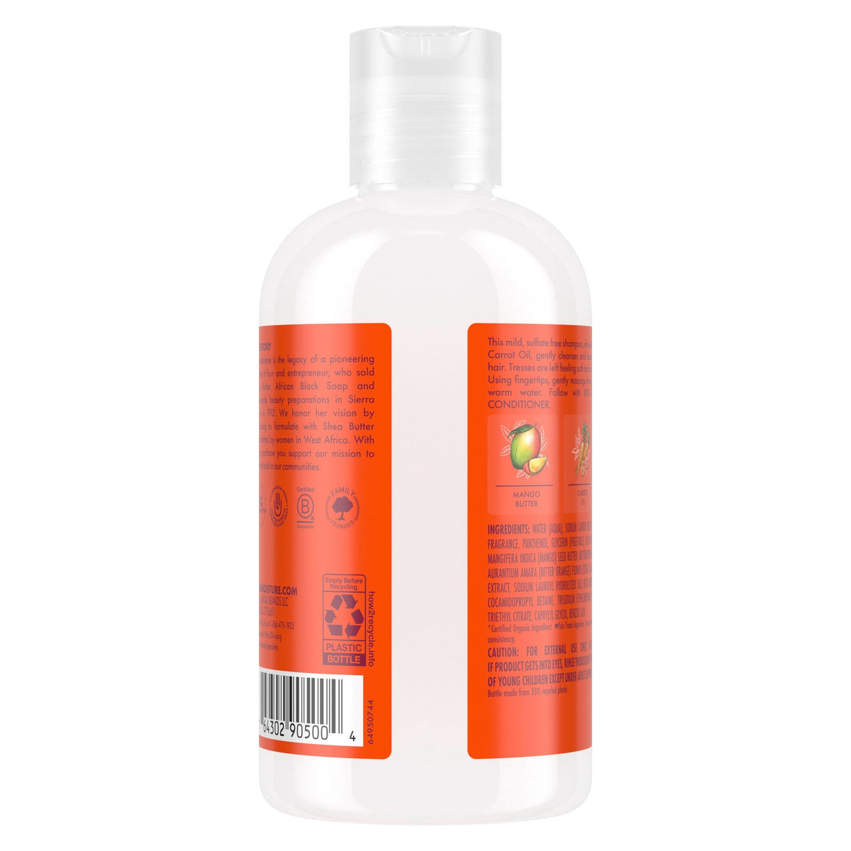 SheaMoisture Extra-Nourishing Shampoo hair care for Kids Mango Carrot with Shea Butter, 8 fl oz