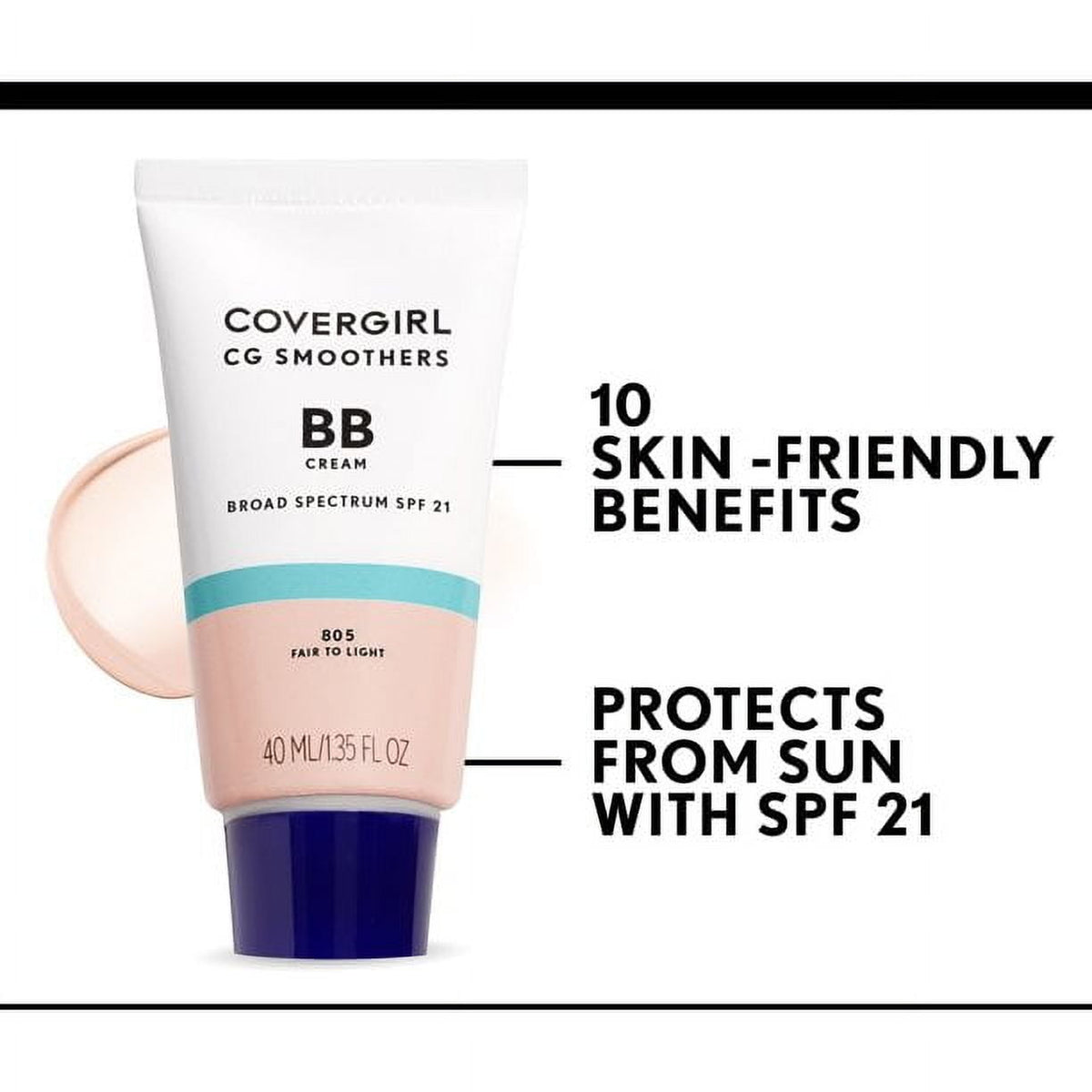 COVERGIRL Smoothers Lightweight BB Cream, 810 Light to Medium, 1.35 fl oz