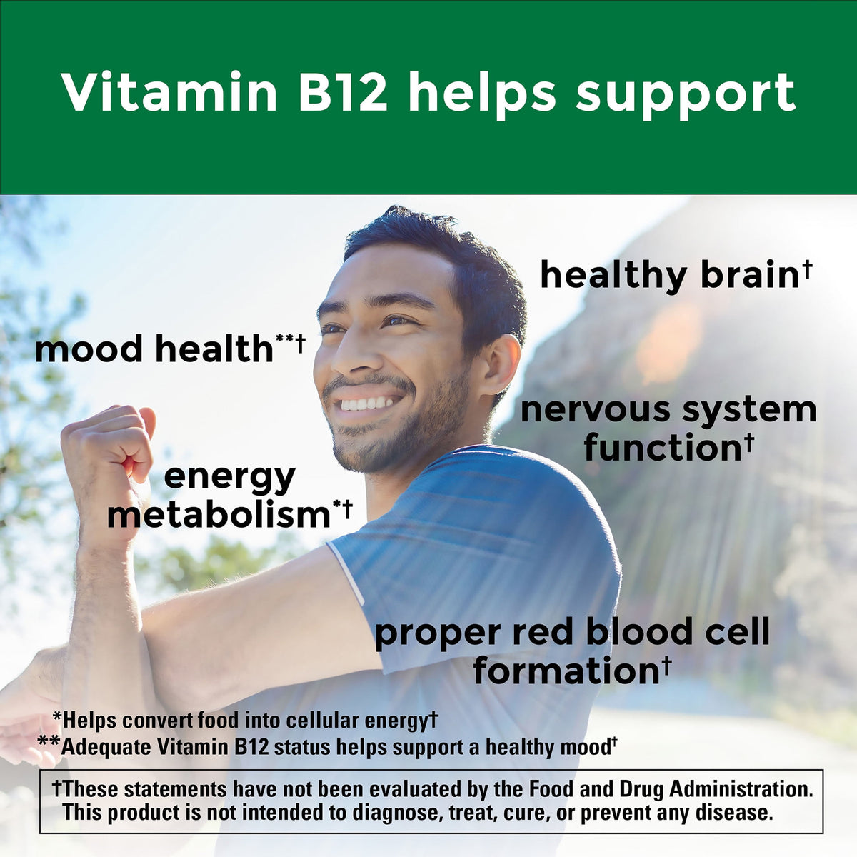Nature Made Vitamin B12 Sublingual 1000 mcg Sugar Free Fast Dissolve Tablets, 60 Count