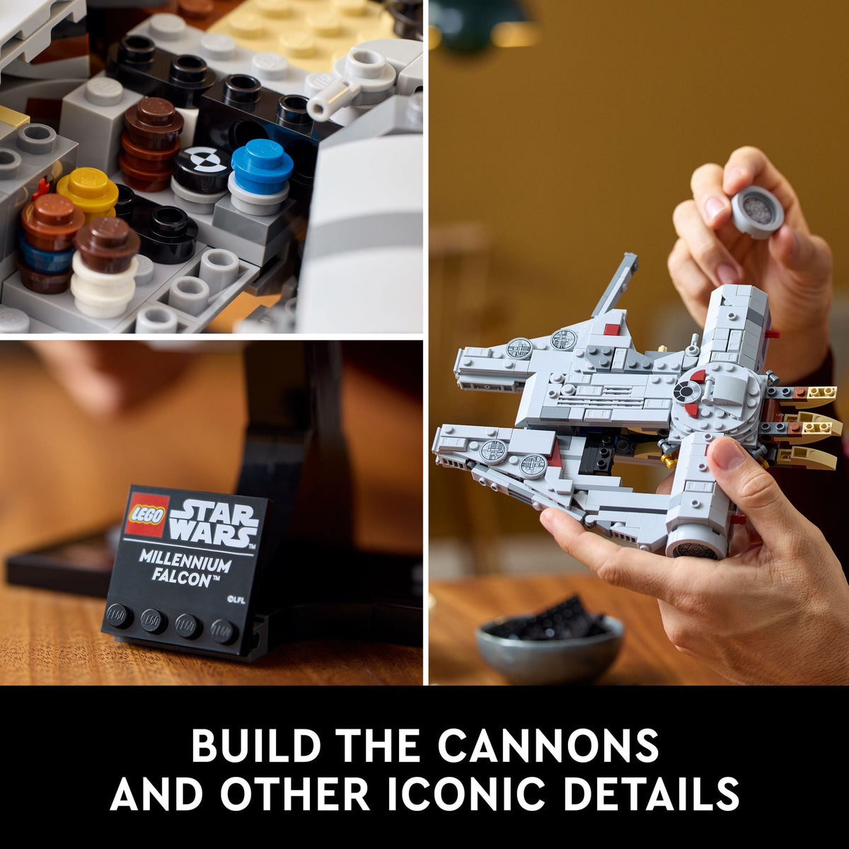 LEGO Star Wars: A New Hope Millennium Falcon 25th Anniversary Buildable Starship Model, Collectible Star Wars Home Décor, Building Set for Adults
