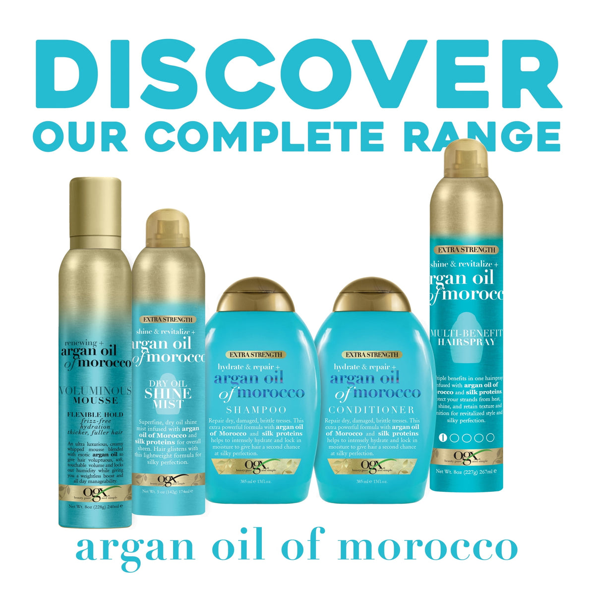 OGX Extra Strength Hydrate & Repair + Argan Oil of Morocco Nourishing Daily Shampoo, 25.4 fl oz