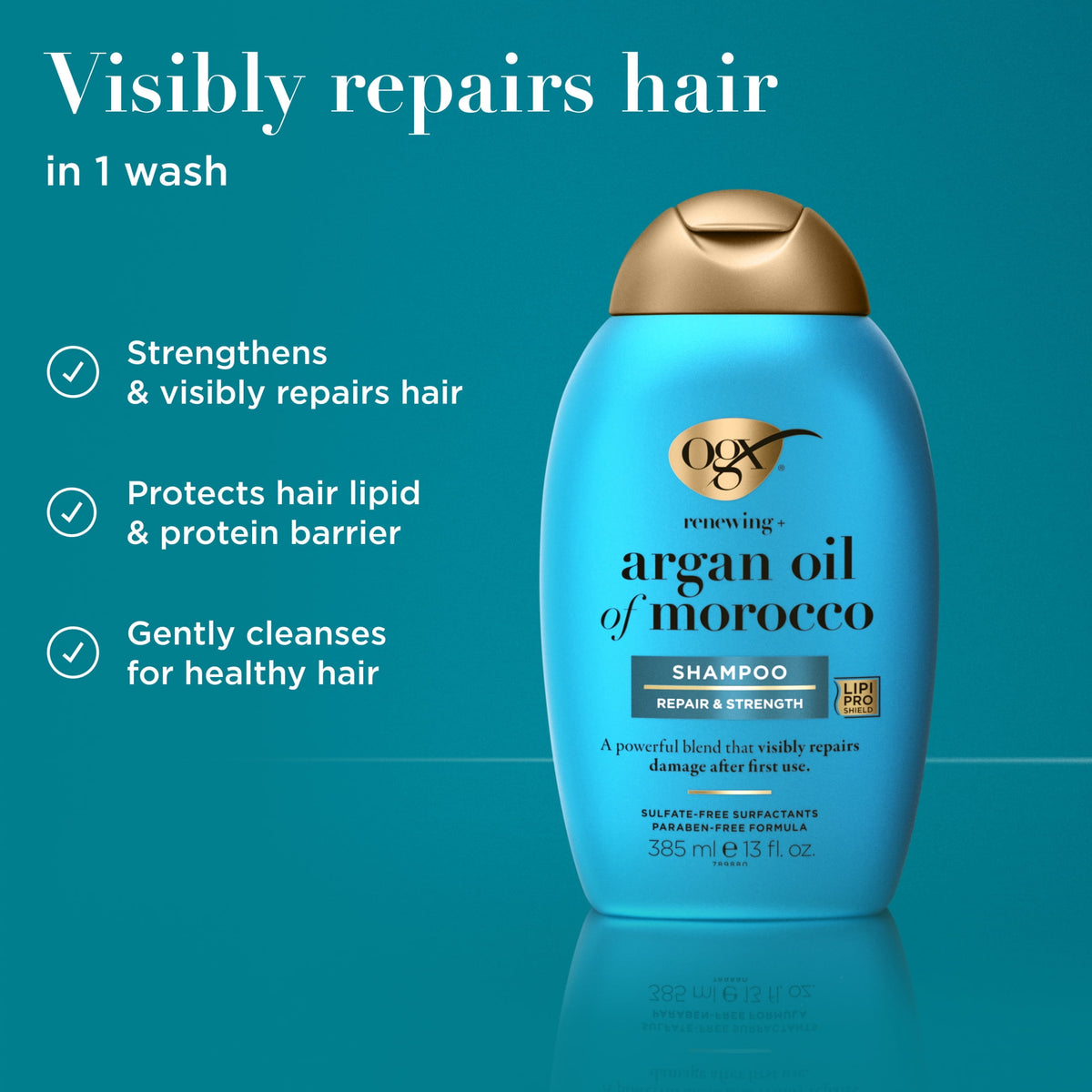OGX Renewing + Argan Oil of Morocco Moisturizing Daily Shampoo, 13 fl oz