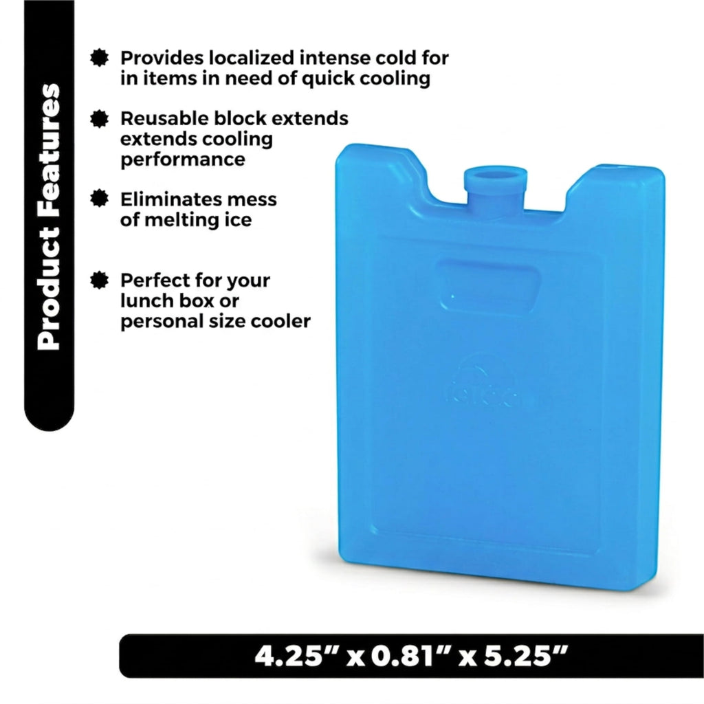 Igloo MaxCold Small Ice Freeze Block, Blue, Best Used for On-the-Go Snacks and Lunches to Keep Food Cool