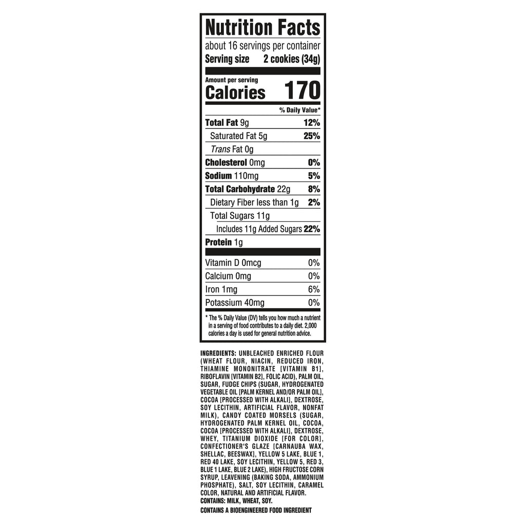 CHIPS AHOY! Crunchy Candy Blasts Fudgy Chocolate Chip Cookies, Family Size, 18.9 oz