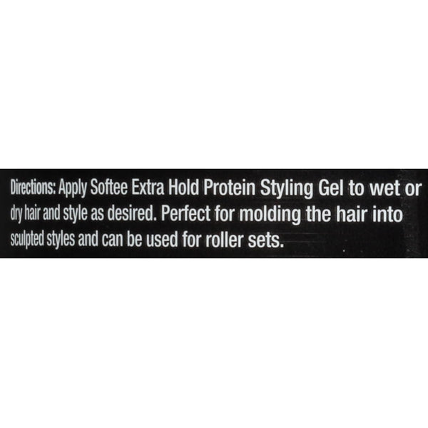 Softee Extra Hold Protein Styling Gel 32 oz. Jar, Frizz Control, Non-Flaking, Unisex
