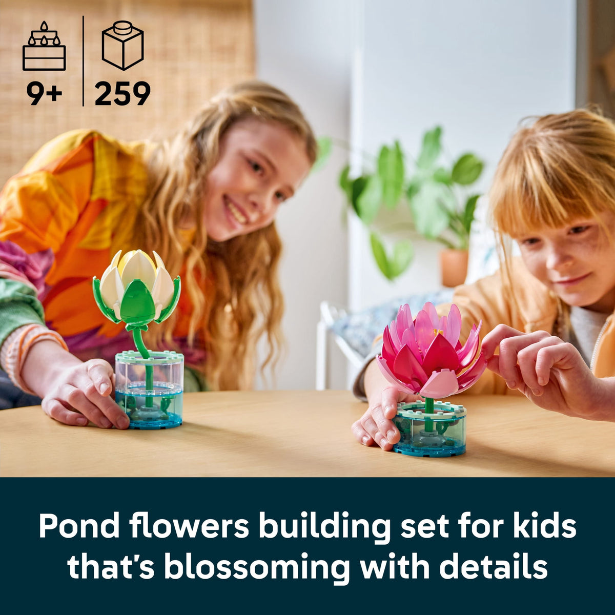 LEGO Botanicals Water Lilies Building Set 11511, Artificial Flower Home Decor, Ages 9+