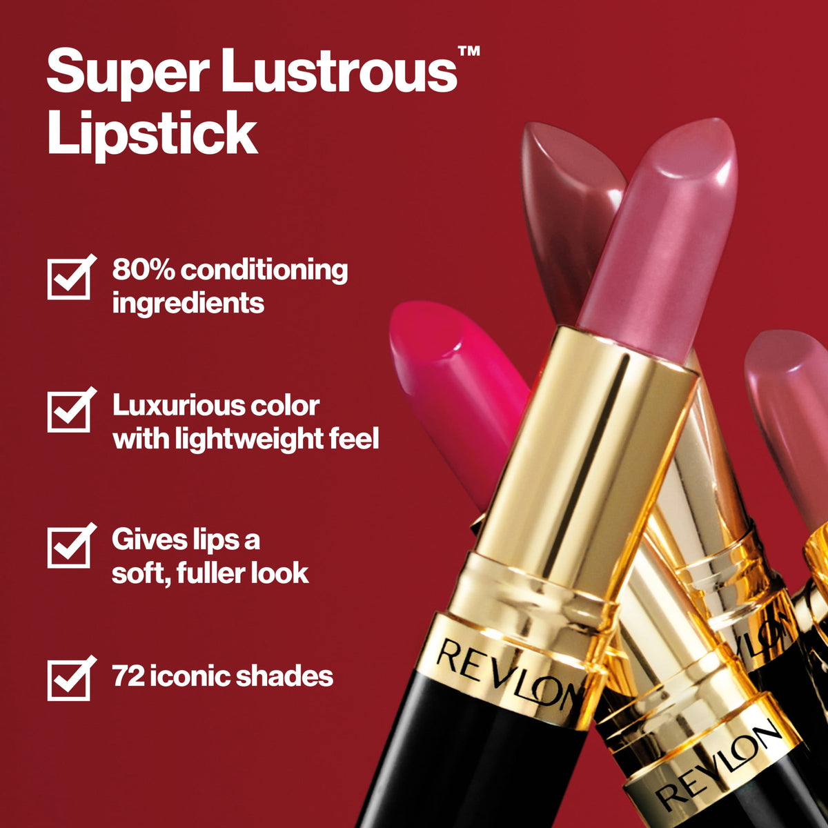 Revlon Super Lustrous Creme Lipstick, Creamy Formula, 755 Bare It All, 0.15 oz