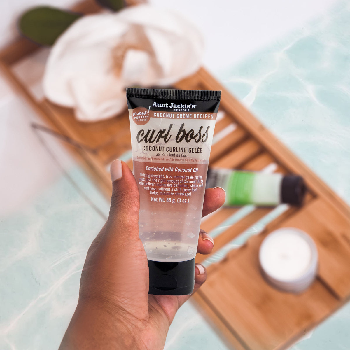 Aunt Jackie's Curls & Coils Curl Boss Coconut Curling Gelée, Travel Size, 3 oz  Moisturizing, Unisex