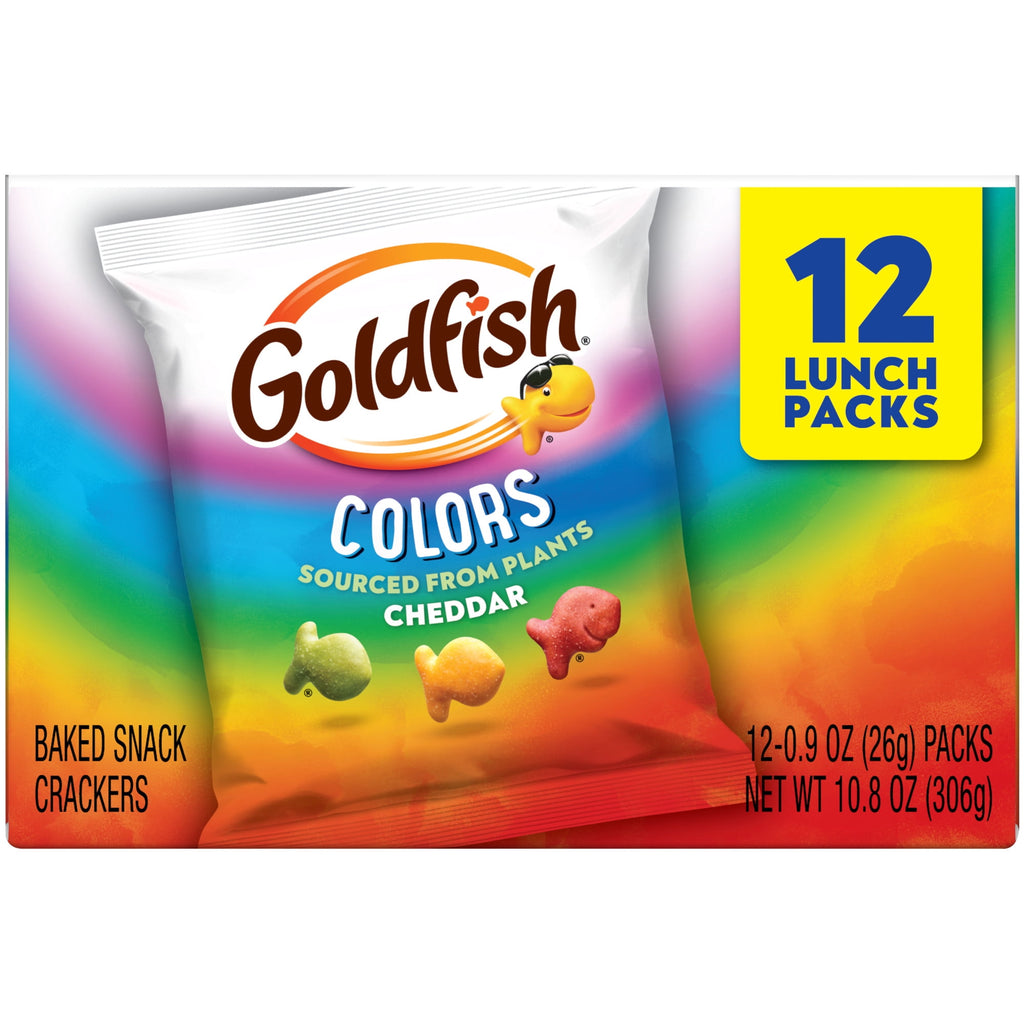 Goldfish Colors Cheddar Crackers, 0.9 oz (12 Pack)