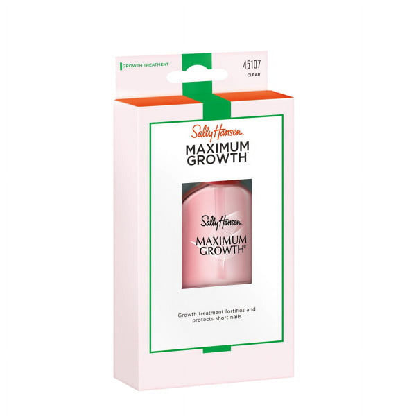Sally Hansen Treatment Maximum Growth®, Clear, Nail Strengthener Polish, 0.45 Oz, Base Coat Nail Polish
