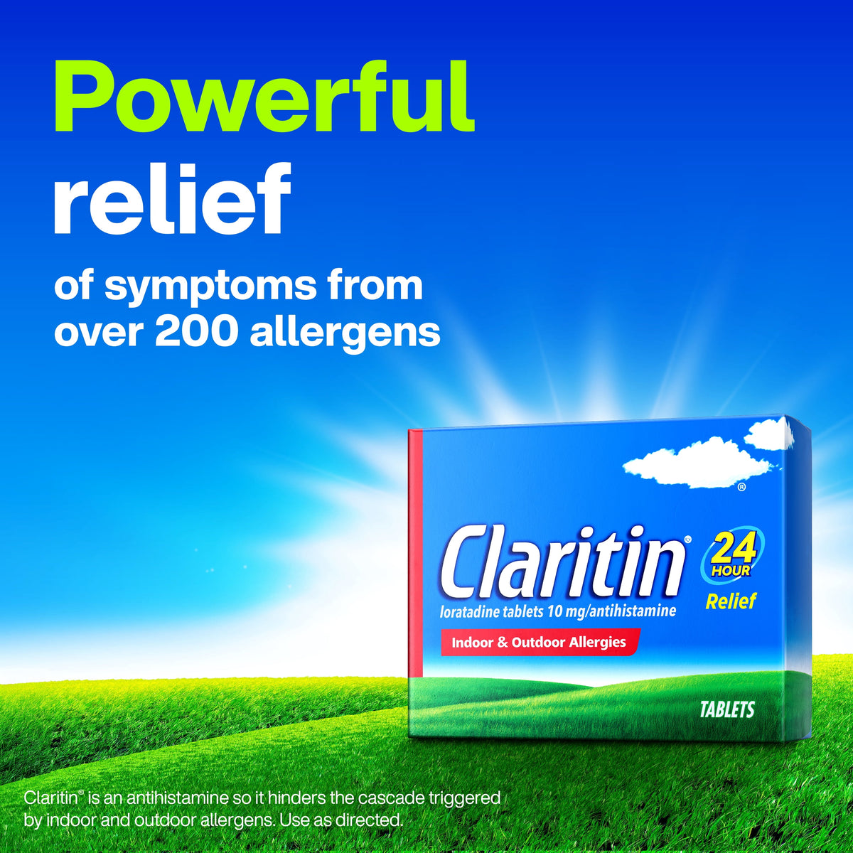 Claritin Allergy Relief 24 Hour Non-Drowsy Loratadine Antihistamine Allergy Medicine Tablets, 100 Count