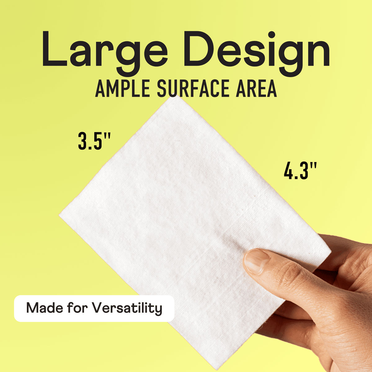 Swisspers Premium Ultra-Soft Cleansing 100% Pure Natural Cotton Pads, Larger & Thicker Rectangular Design, Strong, Absorbent, Versatile, Vegan