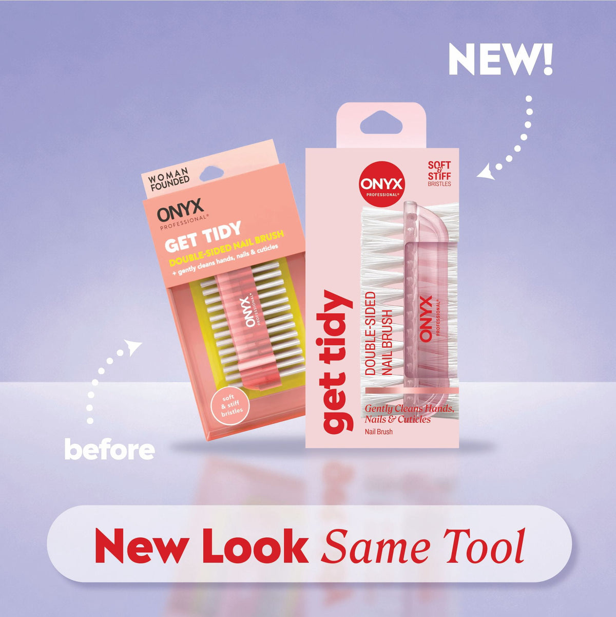 ONYX Professional Get Tidy Double-Sided Nail Brush