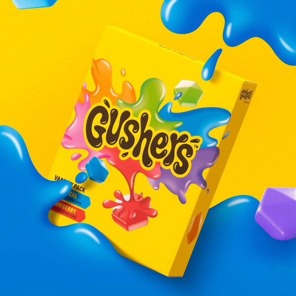 Gushers Fruit Flavored Snacks Variety Pack, Tropical and Strawberry Flavors, 6 Count, 4.8 oz