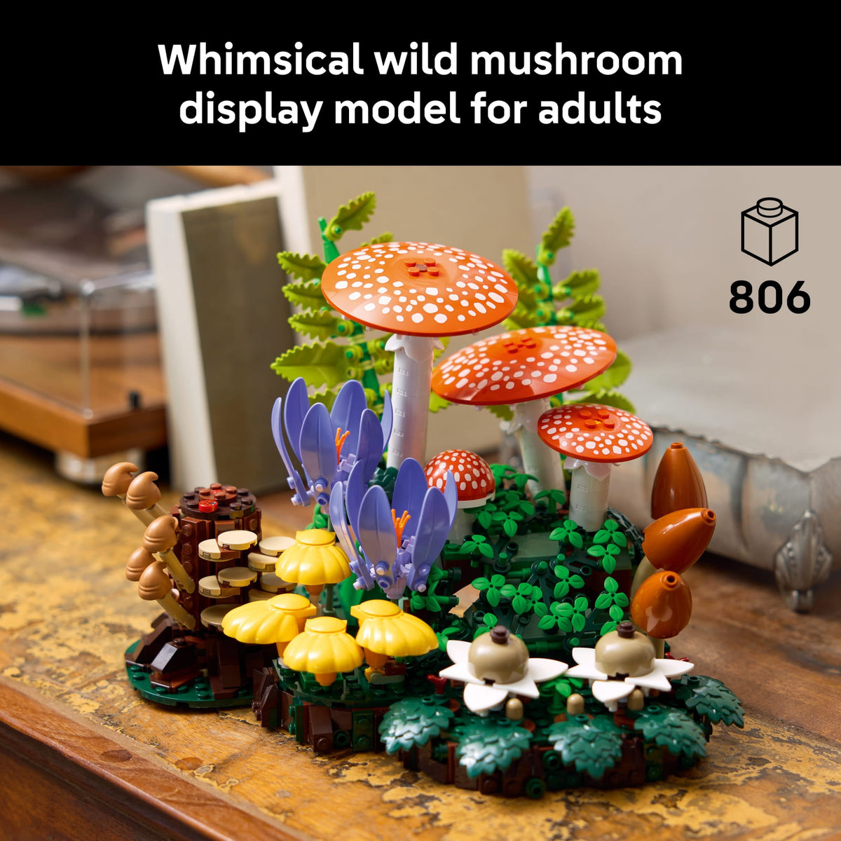 LEGO Botanicals Woodland Mushrooms Building Set for Adults 11505, Ages 18+