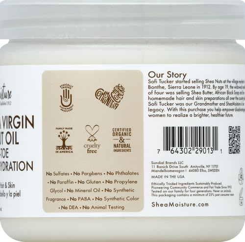 Shea Moisture Coconut Oil, 16 oz
