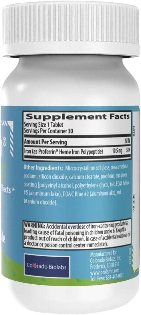 Proferrin ES Heme Iron Polypeptide, Tablets, 30 ea - OTC Shoppe Express