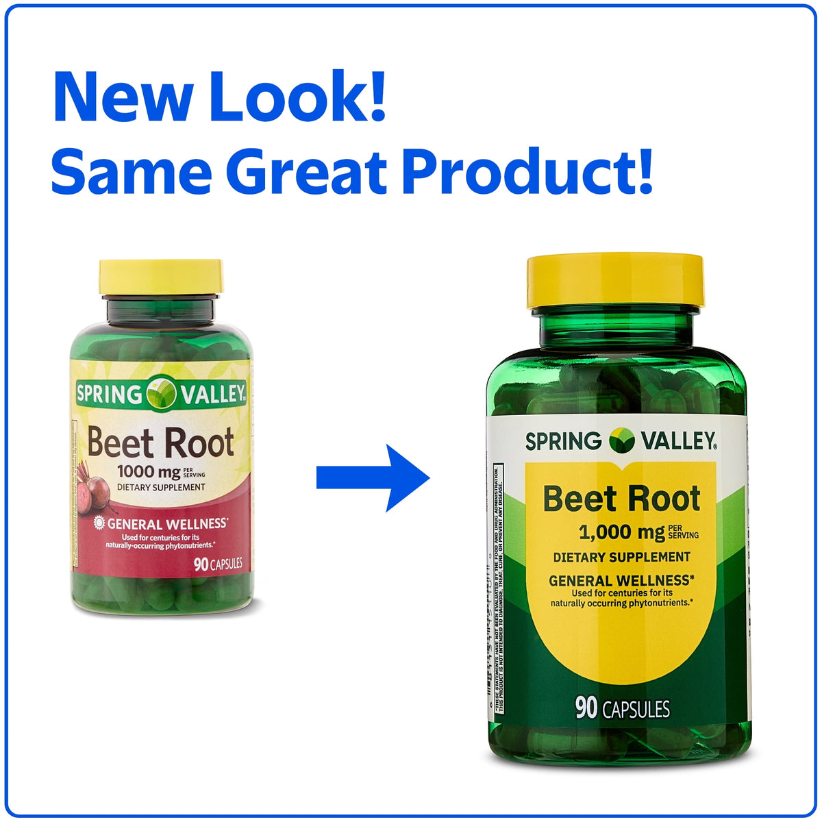 Spring Valley Beet Root Dietary Supplement, 1000 mg, 90 Count