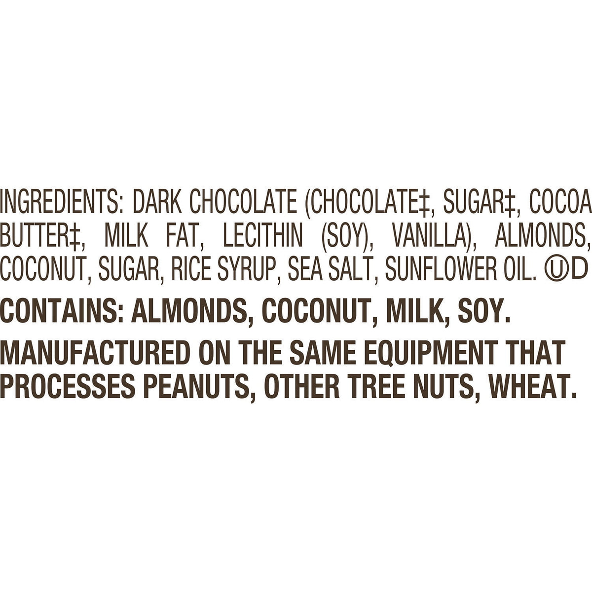 barkTHINS Dark Chocolate, Coconut and Almond Snacking Chocolate, Bag 4.7 oz