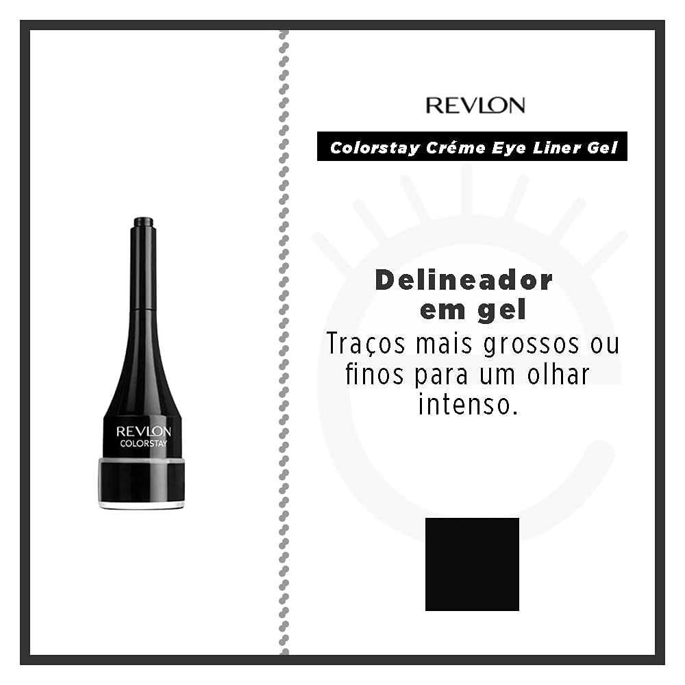 Revlon ColorStay Creme Gel Eyeliner, Black, 0.08 oz