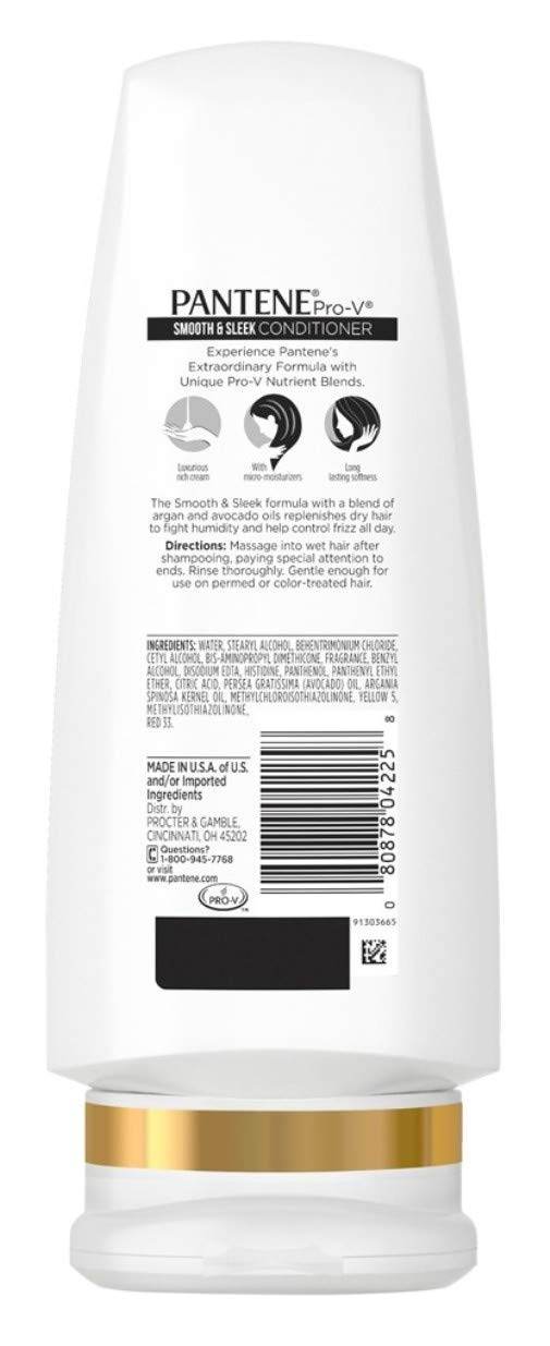 Pantene Pro-V Conditioner, Smooth & Sleek, 12 oz - OTC Shoppe Express