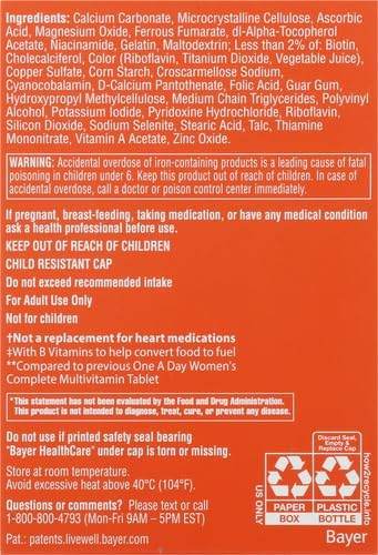 One A Day Women's Multivitamin Supplement, Tablets, 100 ea - OTC Shoppe Express