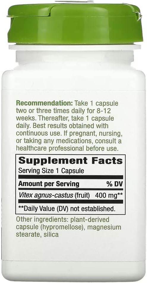 Nature's Way Vitex Fruit, 400 mg, Capsules, 100 ea - OTC Shoppe Express