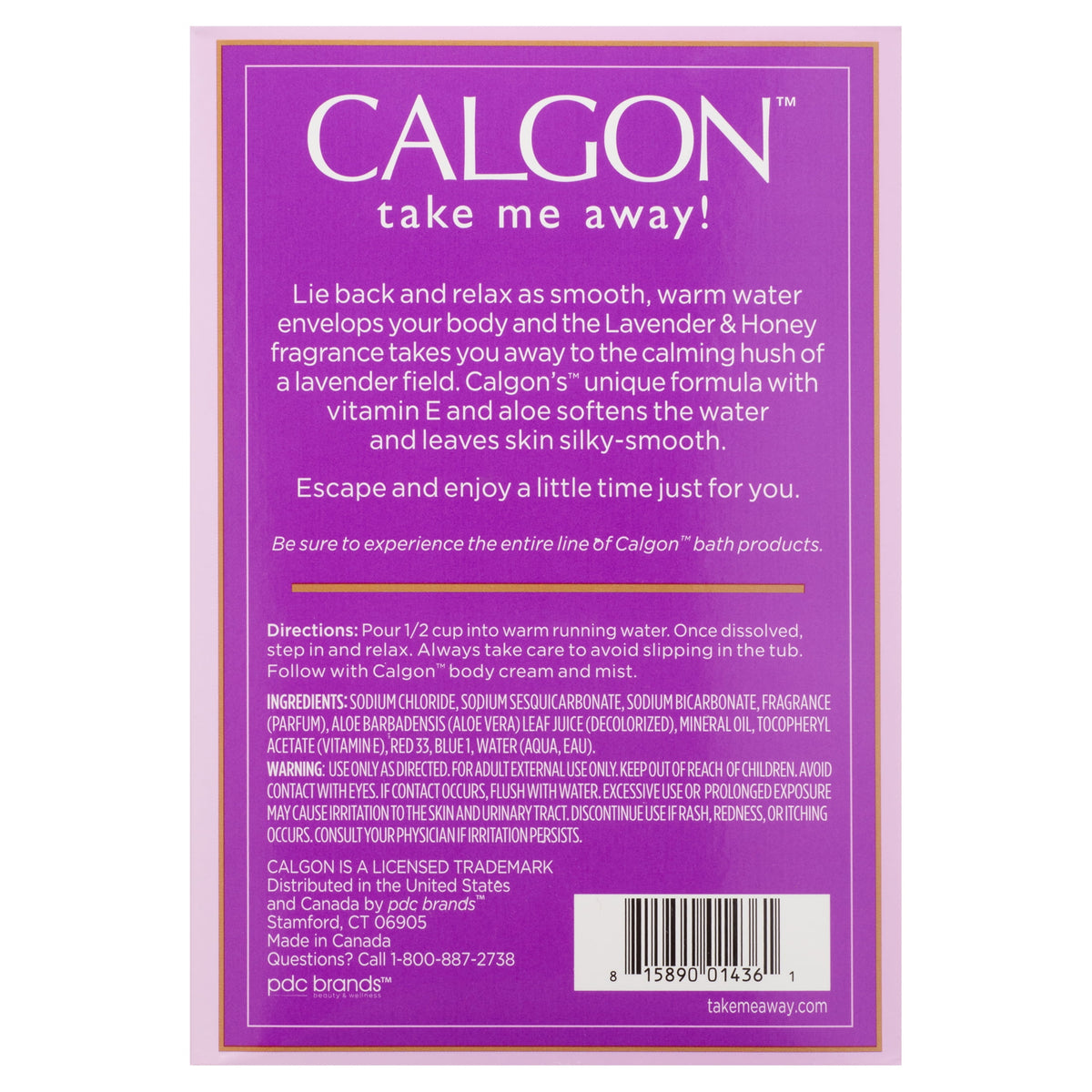 Calgon Lavender Moisturizing Bath Beads with Aloe & Vitamin E, 30 oz