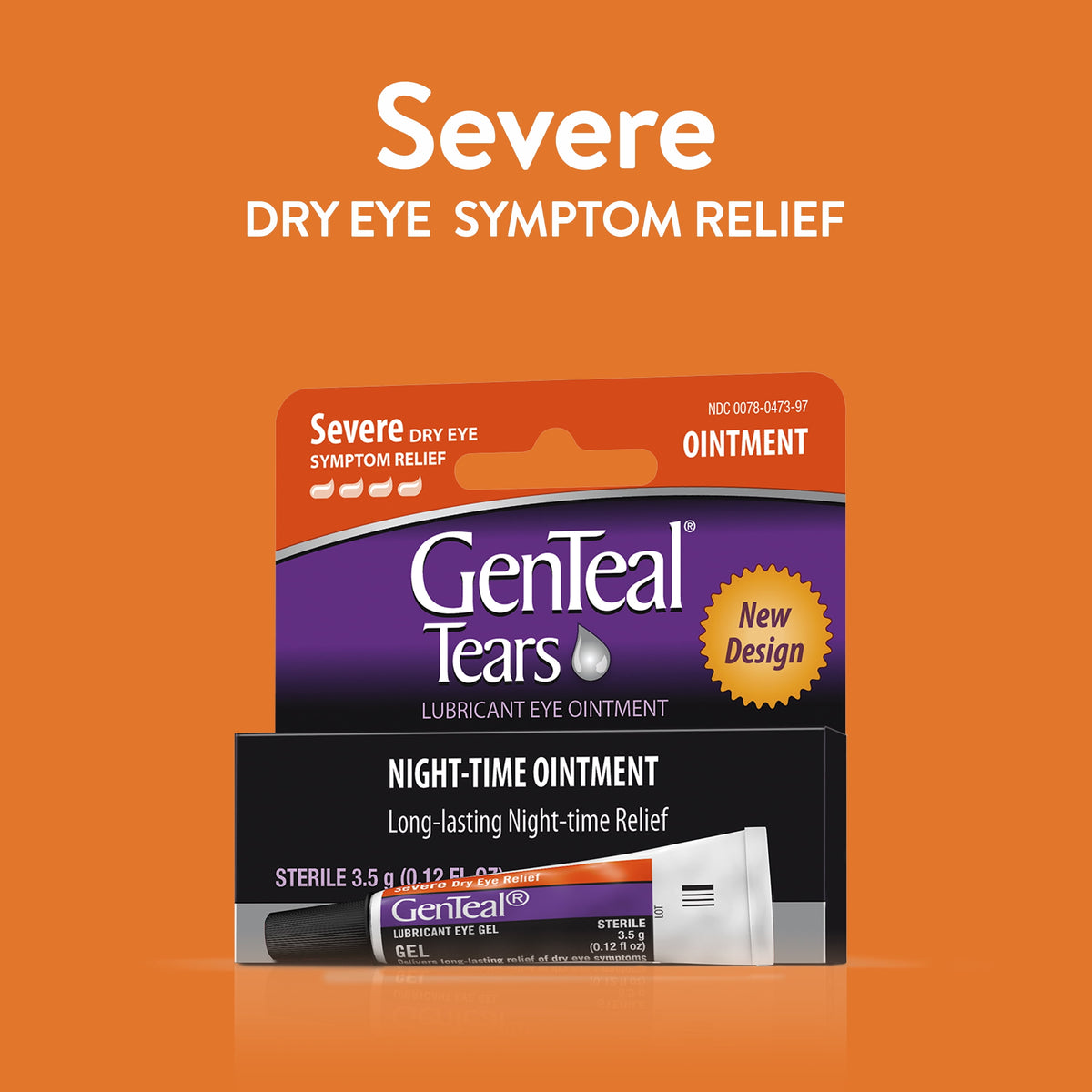 GenTeal Tears Lubricant Night-Time Dry Eye Ointment for Severe Dryness, 3.5 g