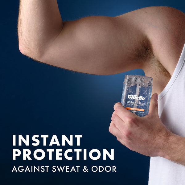 Gillette Antiperspirant Deodorant for Men, Clear Gel Sport Active Twin Pack, 3.8 oz