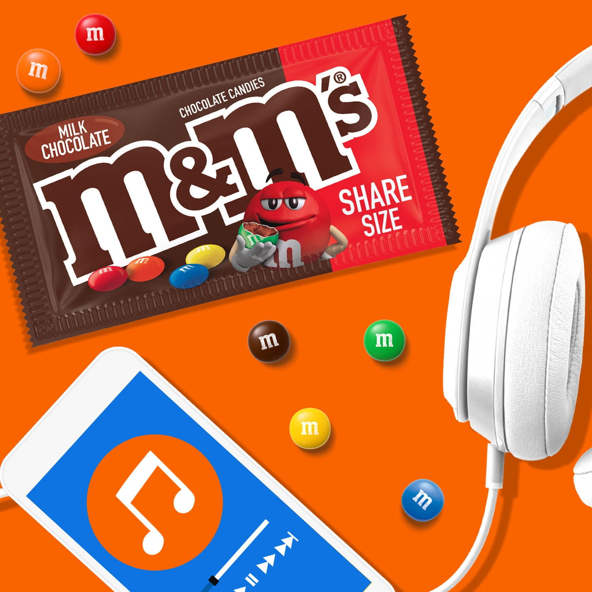 M&M'S Milk Chocolate Candy Pouch, Sharing Size, 3.14 oz
