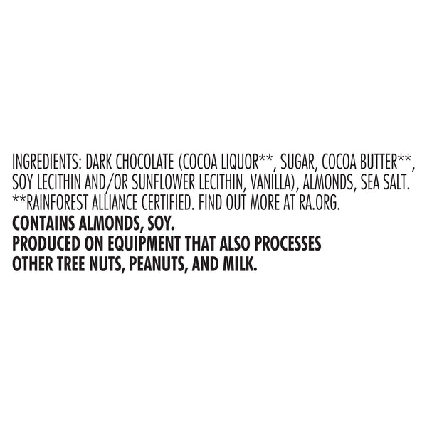Chocolove Almonds & Sea Salt in Dark Chocolate, Contains Almonds, Soy, 3.2oz