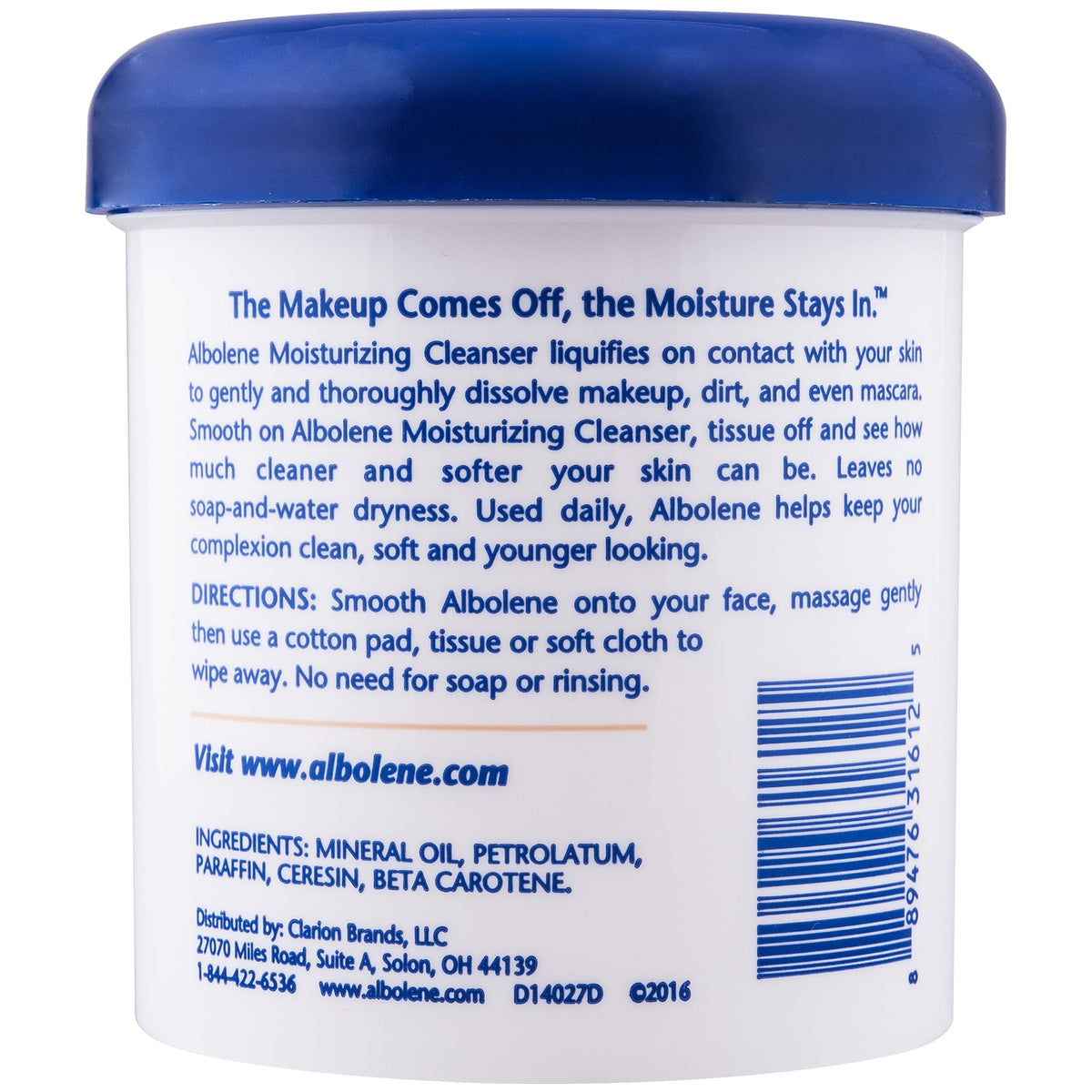 Albolene Moisturizing Cleanser -Makeup Remover-Facial and Moisturizer Fragrance Free 12.0 oz