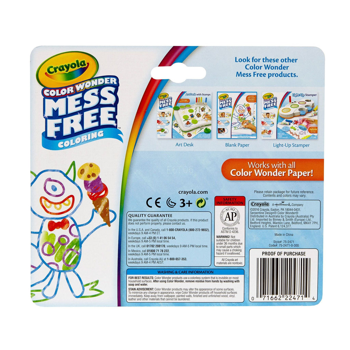Crayola Color Wonder Mini Markers, 10 Ct, Classic Colors, Toddler Art Supplies, Travel Activity, Coloring Gift for Kids, 3+