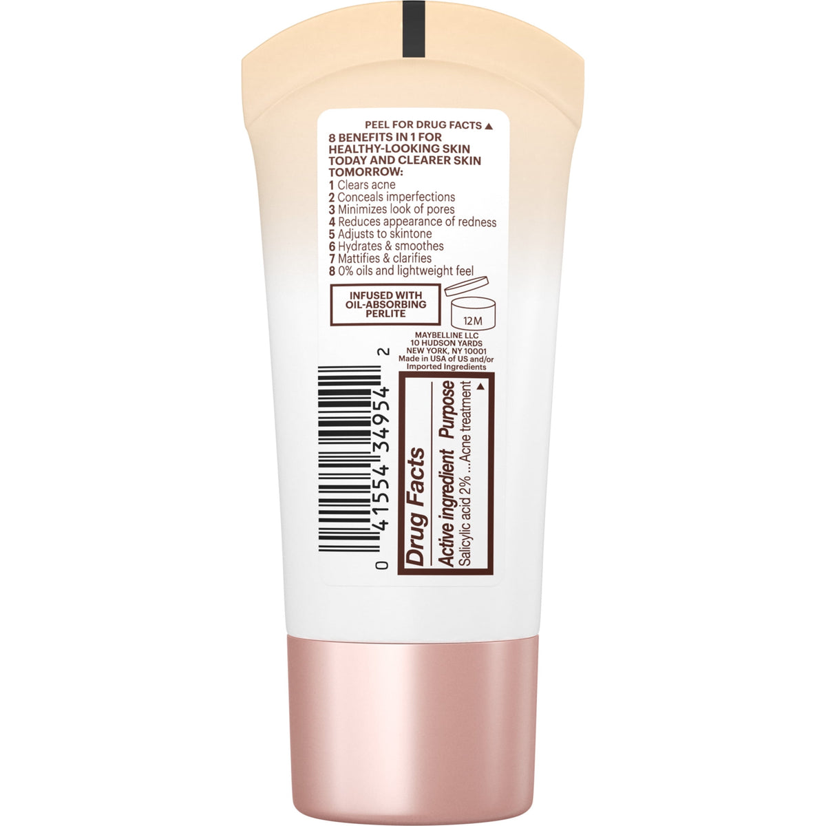 Maybelline Dream Pure 8 in 1 Skin Perfector BB Cream, Light Medium, 1 fl oz