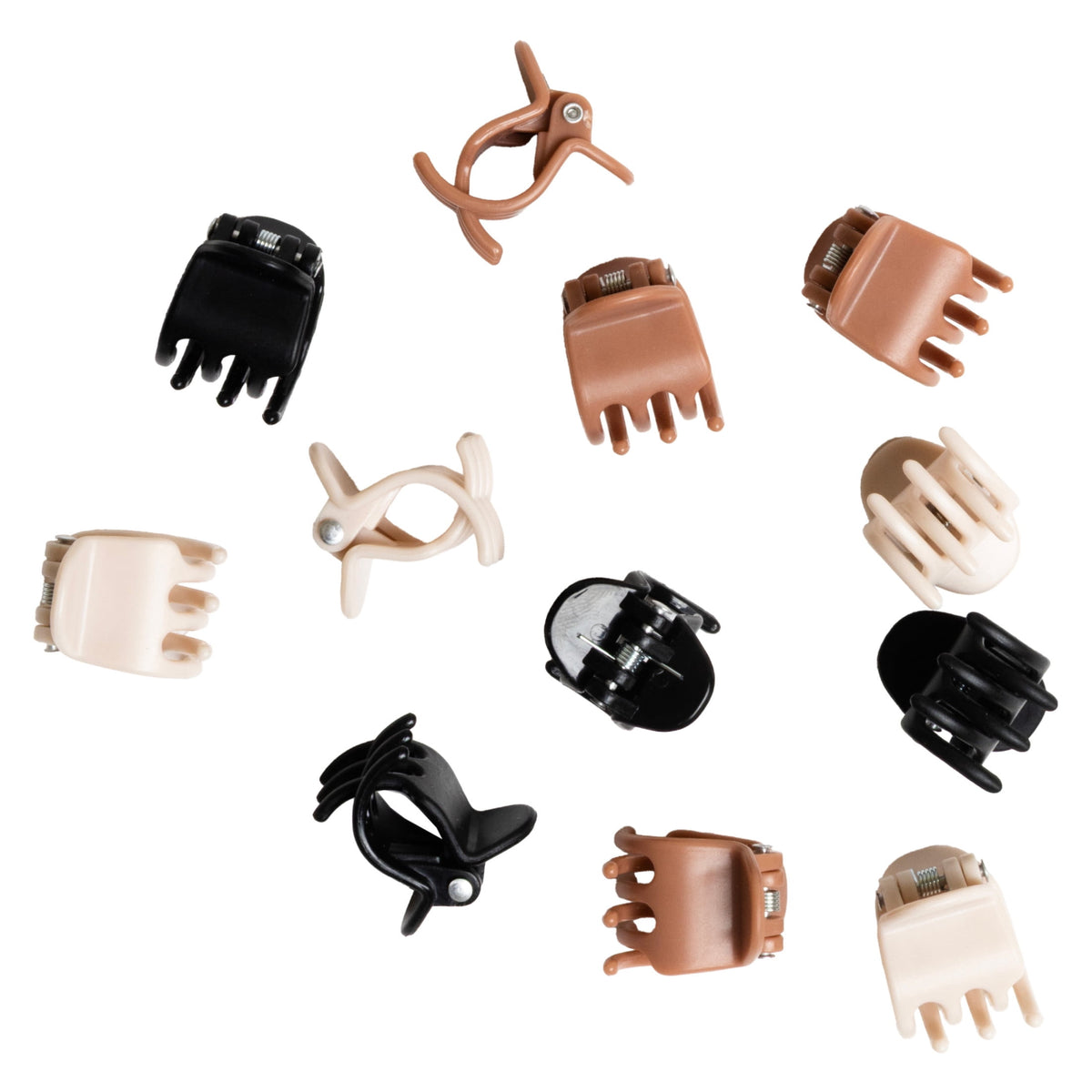 Goody Classic Mini Claw Clips, Assorted Colors, Slide-Proof Grip for All Hair Types, 12 Count