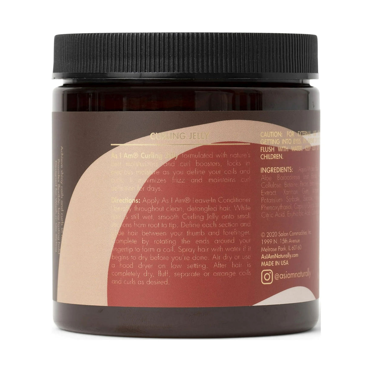 As I Am Coconut Curl Defining Jelly for Frizz Control and Moisture Support Soft Hold 8 oz with Aloe Vera, Vitamin E & Sugar Beet Root