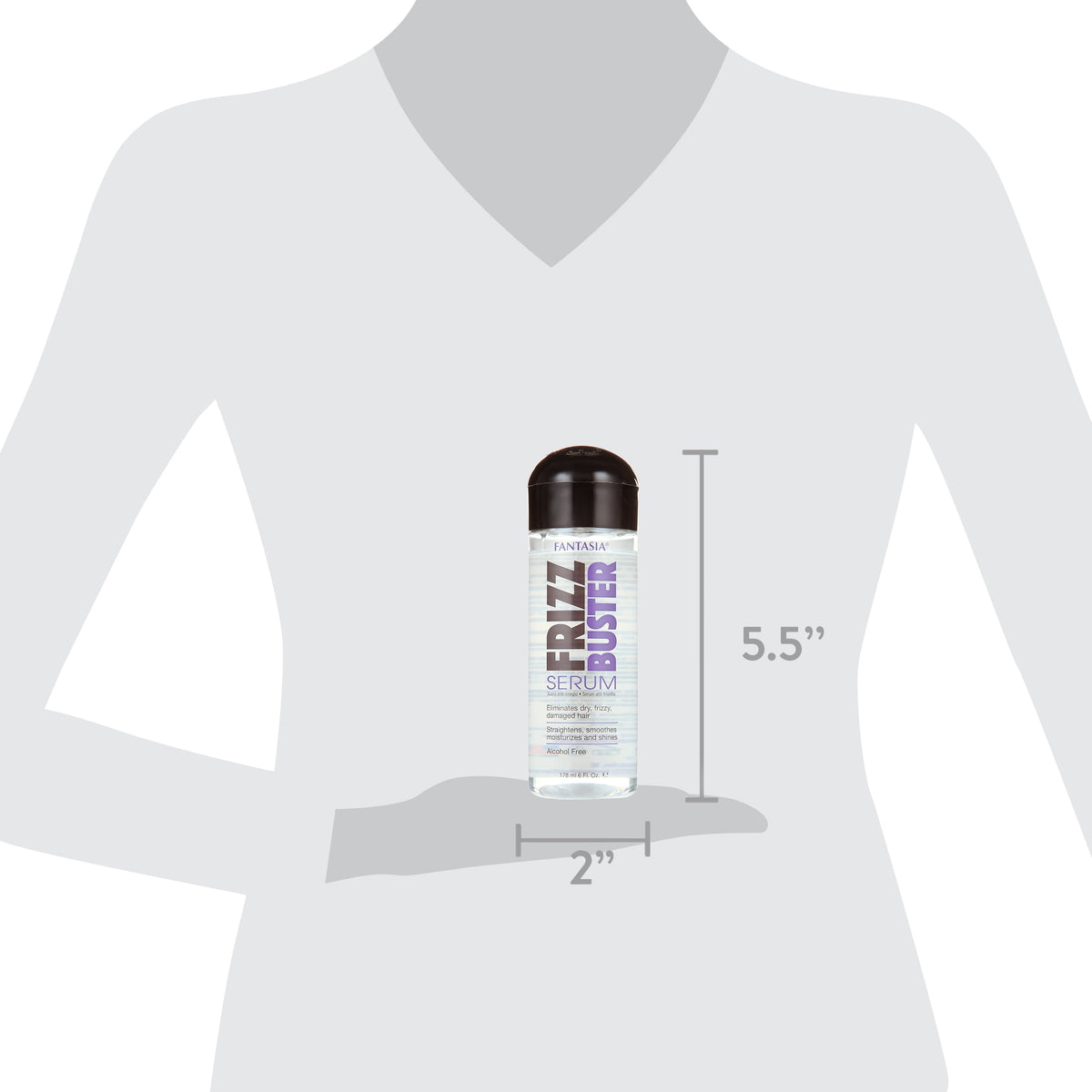 Fantasia Frizz Buster Humidity Resistant Moisturizing Hair Serum, 6 fl oz., Female