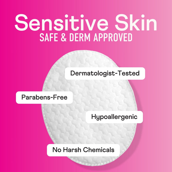 Swisspers Premium Cotton Ovals, 100% Chlorine-Free, Dermatologist Tested, Soft & Hypoallergenic Cotton Pads, Vegan, Sensitive Skin Safe, 50 Count